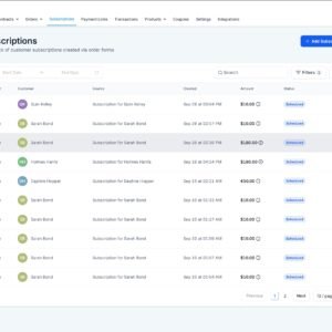Orders & Subscriptions